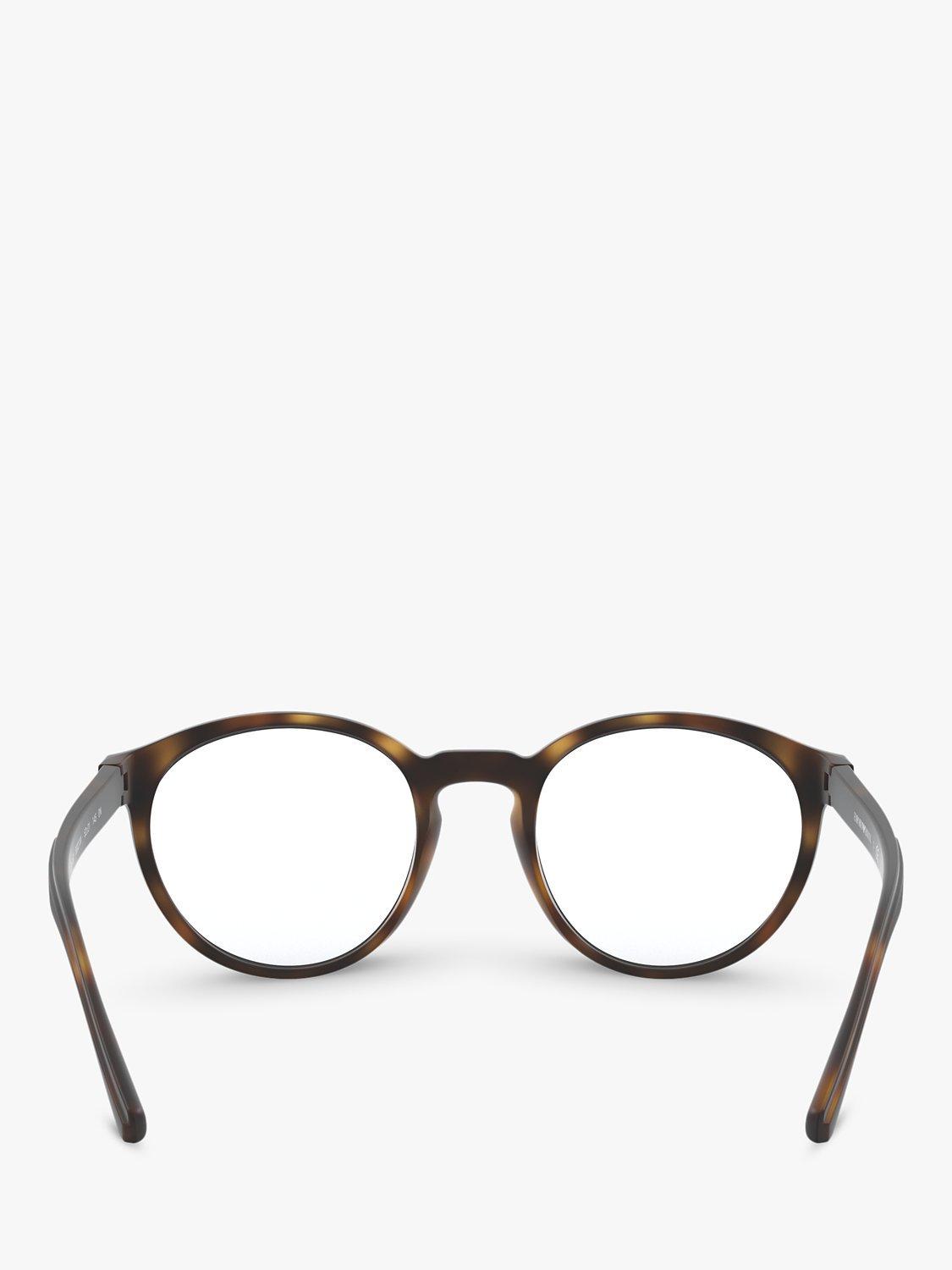 Product image 7 of 11, which shows Emporio Armani EA4152 Men's Oval Sunglasses, Matte Havana/Clear