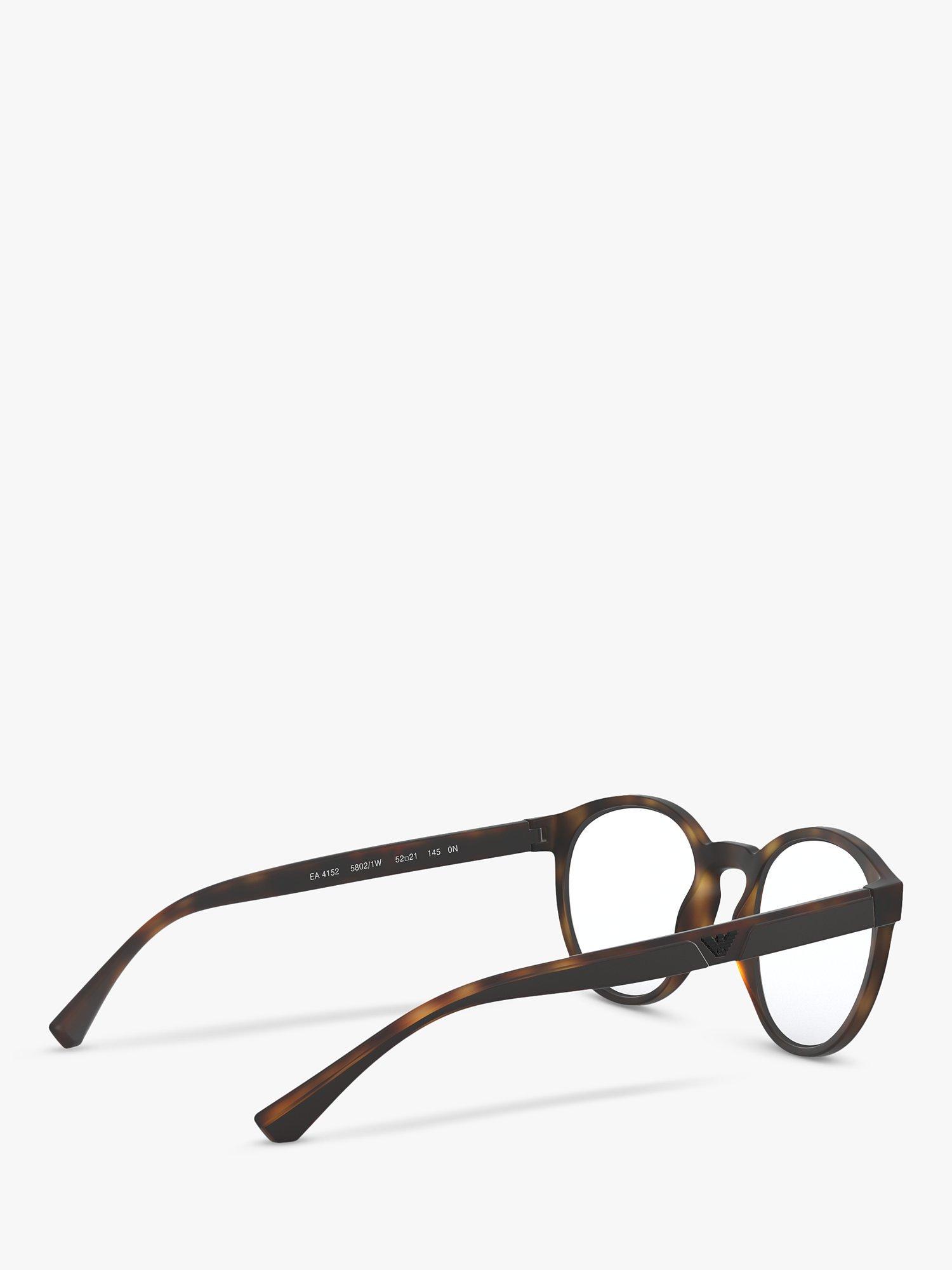 Product image 9 of 11, which shows Emporio Armani EA4152 Men's Oval Sunglasses, Matte Havana/Clear