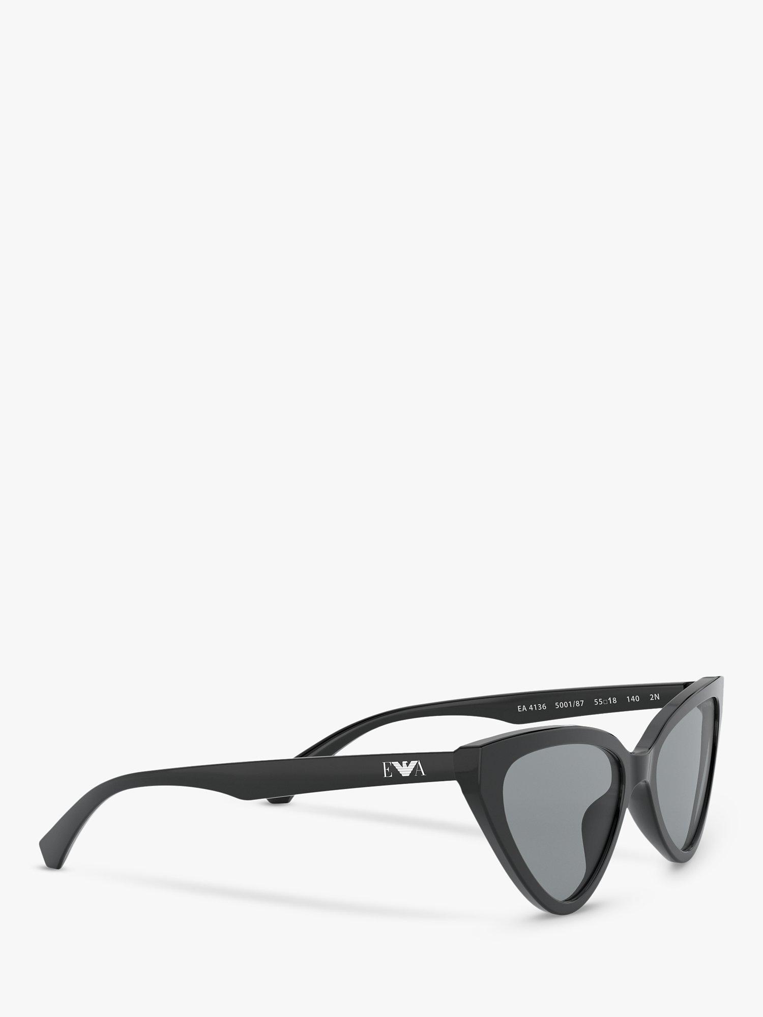 Product image 11 of 11, which shows Emporio Armani EA4136 Women's Cat's Eye Sunglasses, Black/Grey