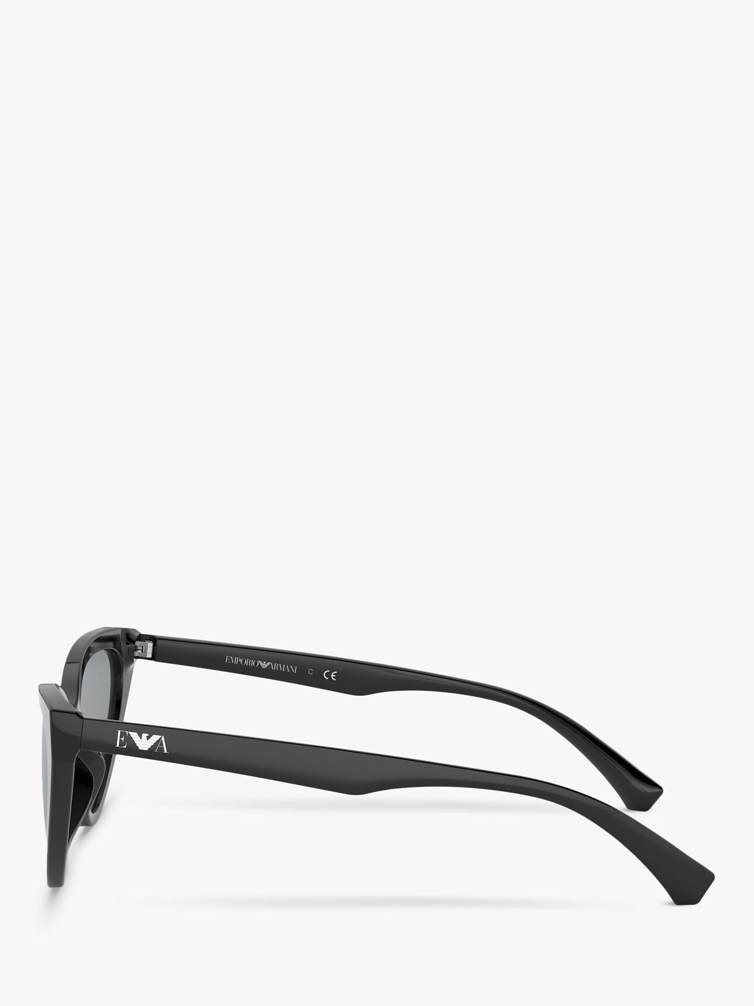 Product image 4 of 11, which shows Emporio Armani EA4136 Women's Cat's Eye Sunglasses, Black/Grey