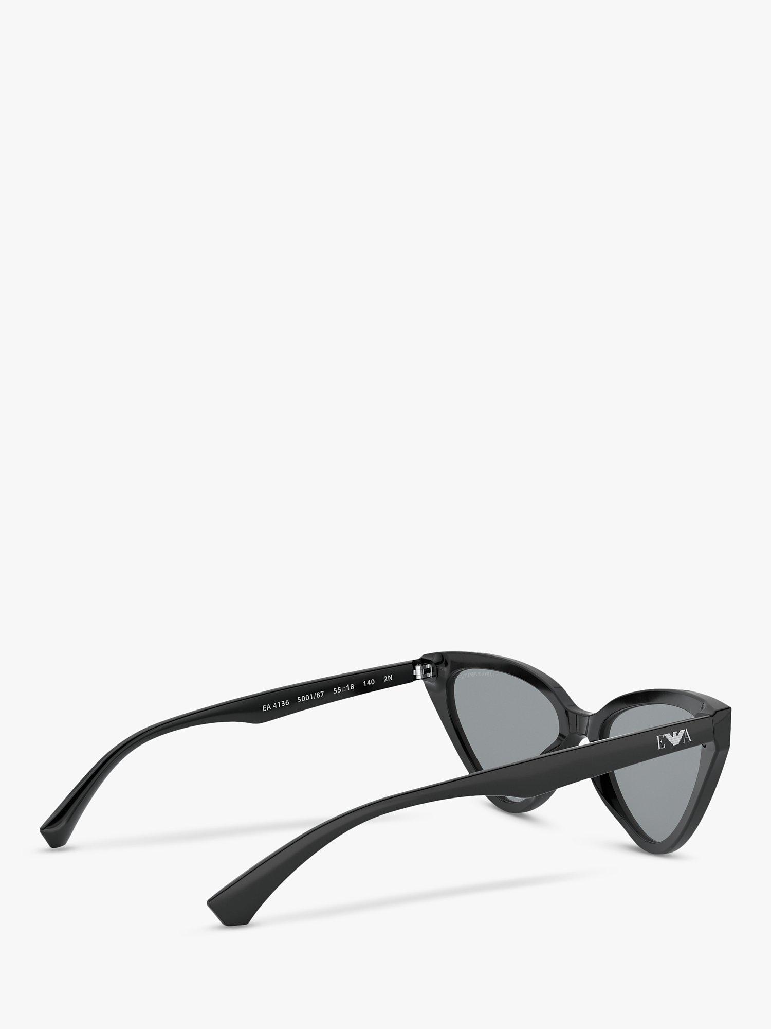 Product image 9 of 11, which shows Emporio Armani EA4136 Women's Cat's Eye Sunglasses, Black/Grey