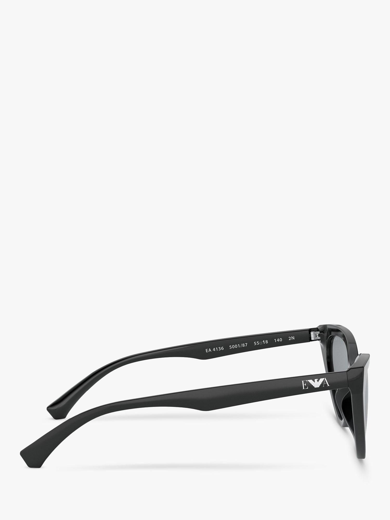 Product image 10 of 11, which shows Emporio Armani EA4136 Women's Cat's Eye Sunglasses, Black/Grey