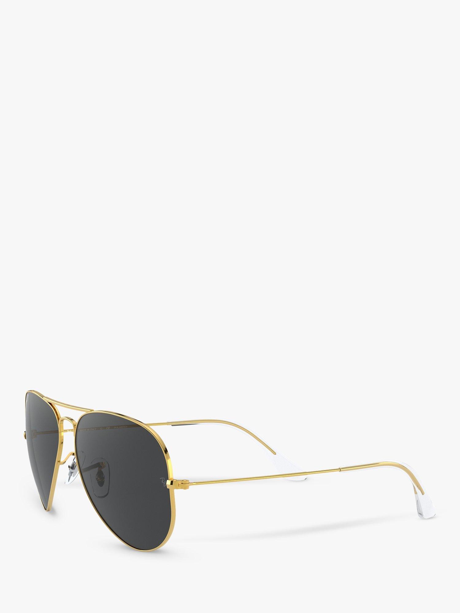 Product image 2 of 11, which shows Ray-Ban RB3025 Unisex Polarised Aviator Sunglasses, Legend Gold/Black