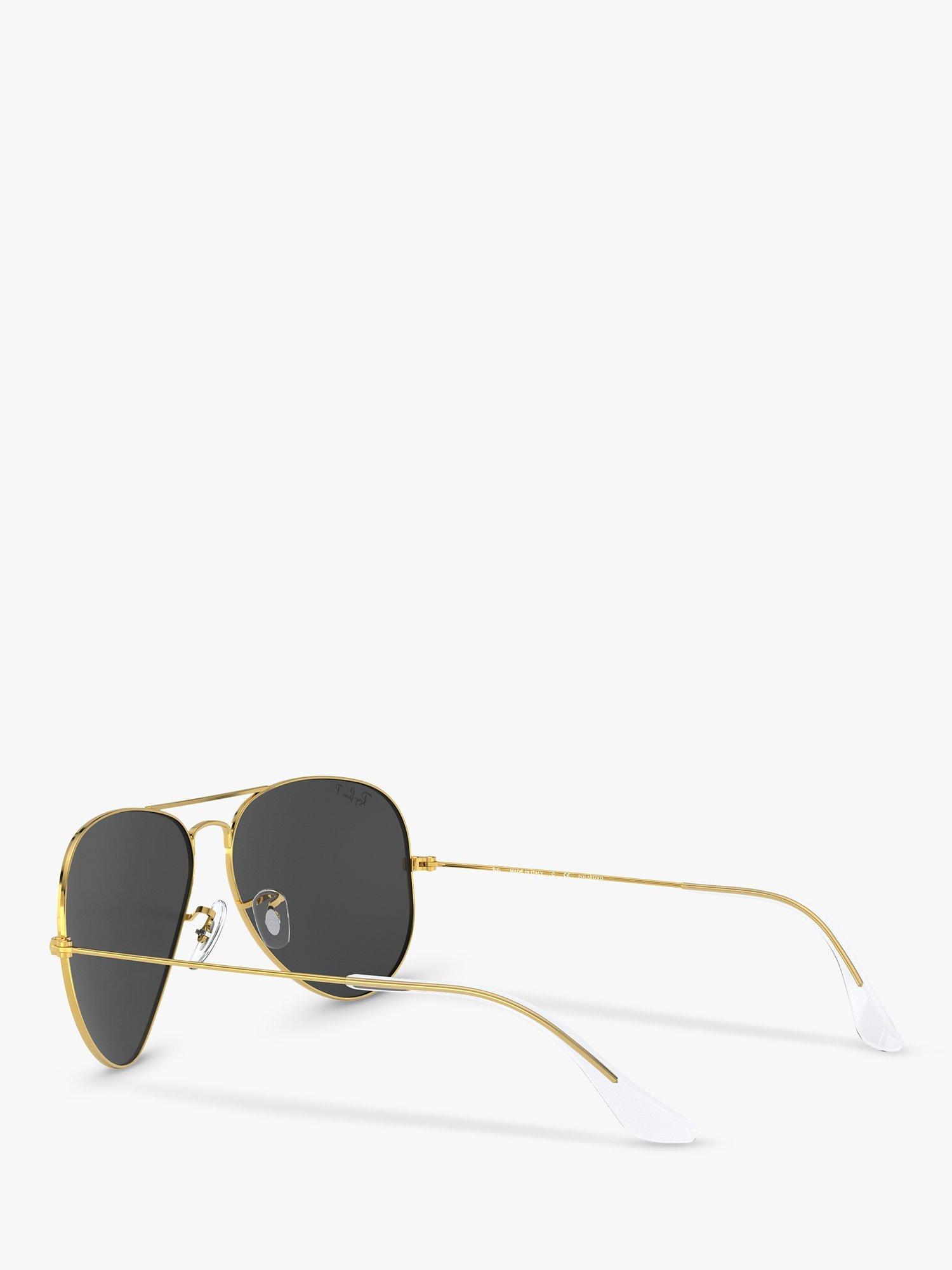 Product image 5 of 11, which shows Ray-Ban RB3025 Unisex Polarised Aviator Sunglasses, Legend Gold/Black
