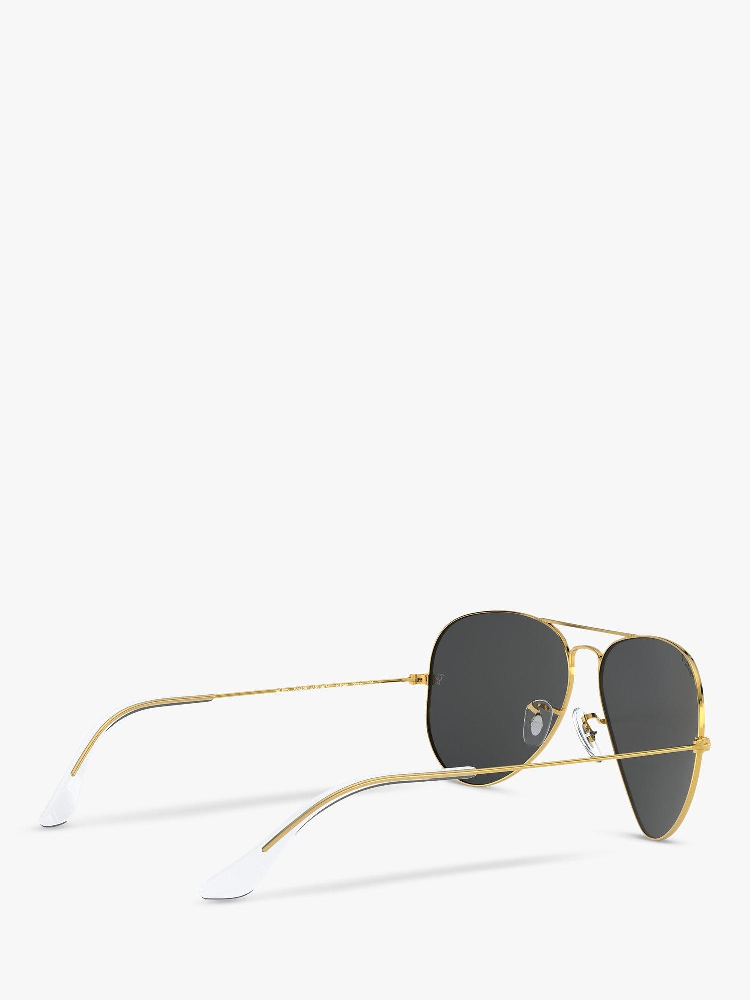 Product image 9 of 11, which shows Ray-Ban RB3025 Unisex Polarised Aviator Sunglasses, Legend Gold/Black