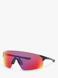 Oakley OO9454 Men's EVZero Prizm Rectangular Sunglasses, Polished Black/Mirror Multi