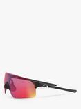 Oakley OO9454 Men's EVZero Prizm Rectangular Sunglasses, Polished Black/Mirror Multi