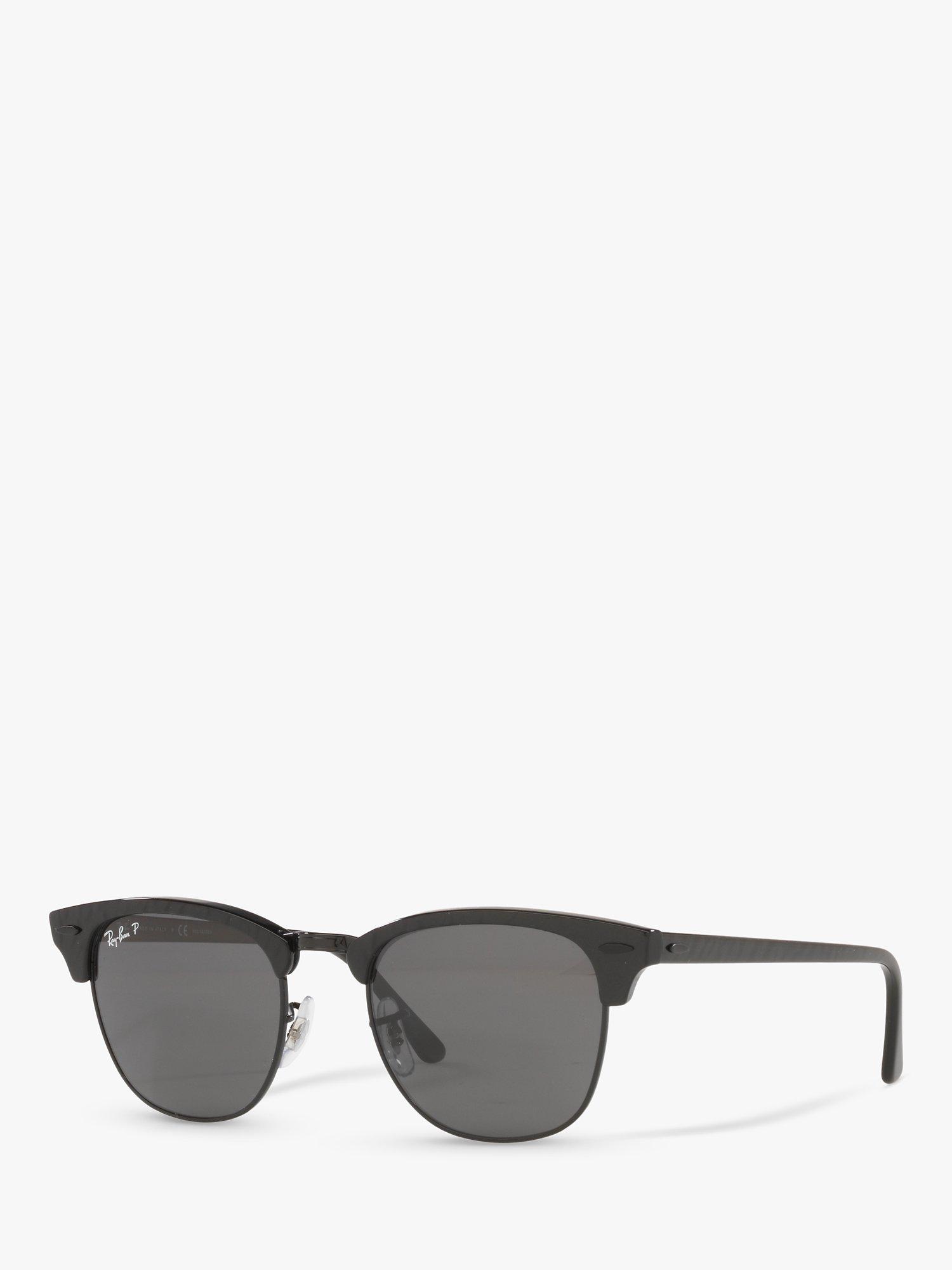 Ray Ban RB3016 Unisex Polarised Clubmaster Sunglasses Black Grey