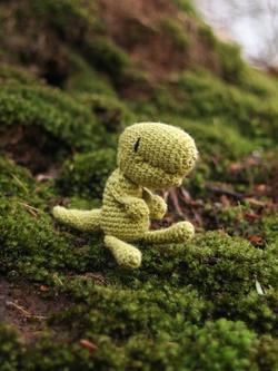 TOFT Mini Gregor The T-Rex Crochet Kit - view 2, Lime Green