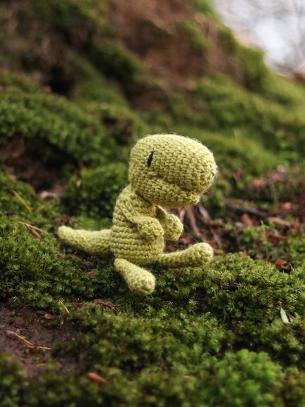 TOFT Mini Gregor The T-Rex Crochet Kit - view 2, Lime Green