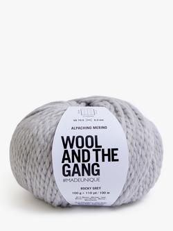 Wool And The Gang Alpachino Merino Chunky Yarn, 100g, Rocky Grey