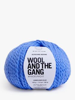 Wool And The Gang Alpachino Merino Chunky Yarn, 100g, Cornflower Blue