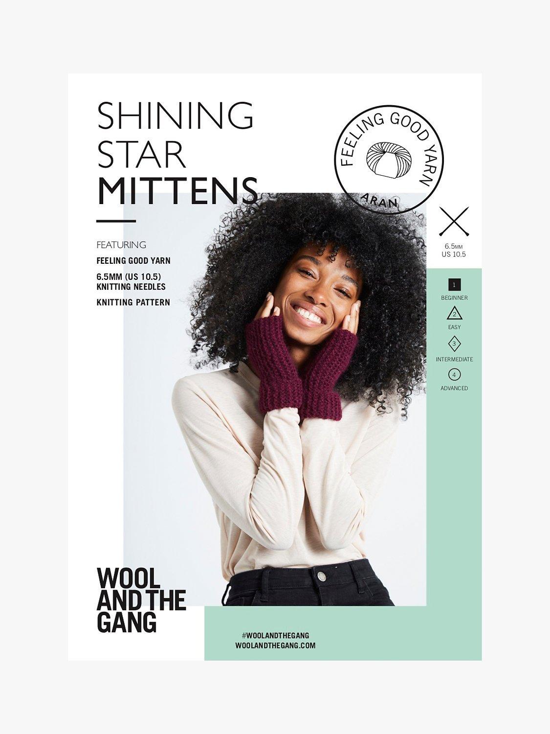 Wool And The Gang Shining Star Mittens Knitting Pattern
