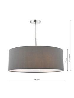 Där Ronda Large Pendant Ceiling Light - view 2, Slate Grey
