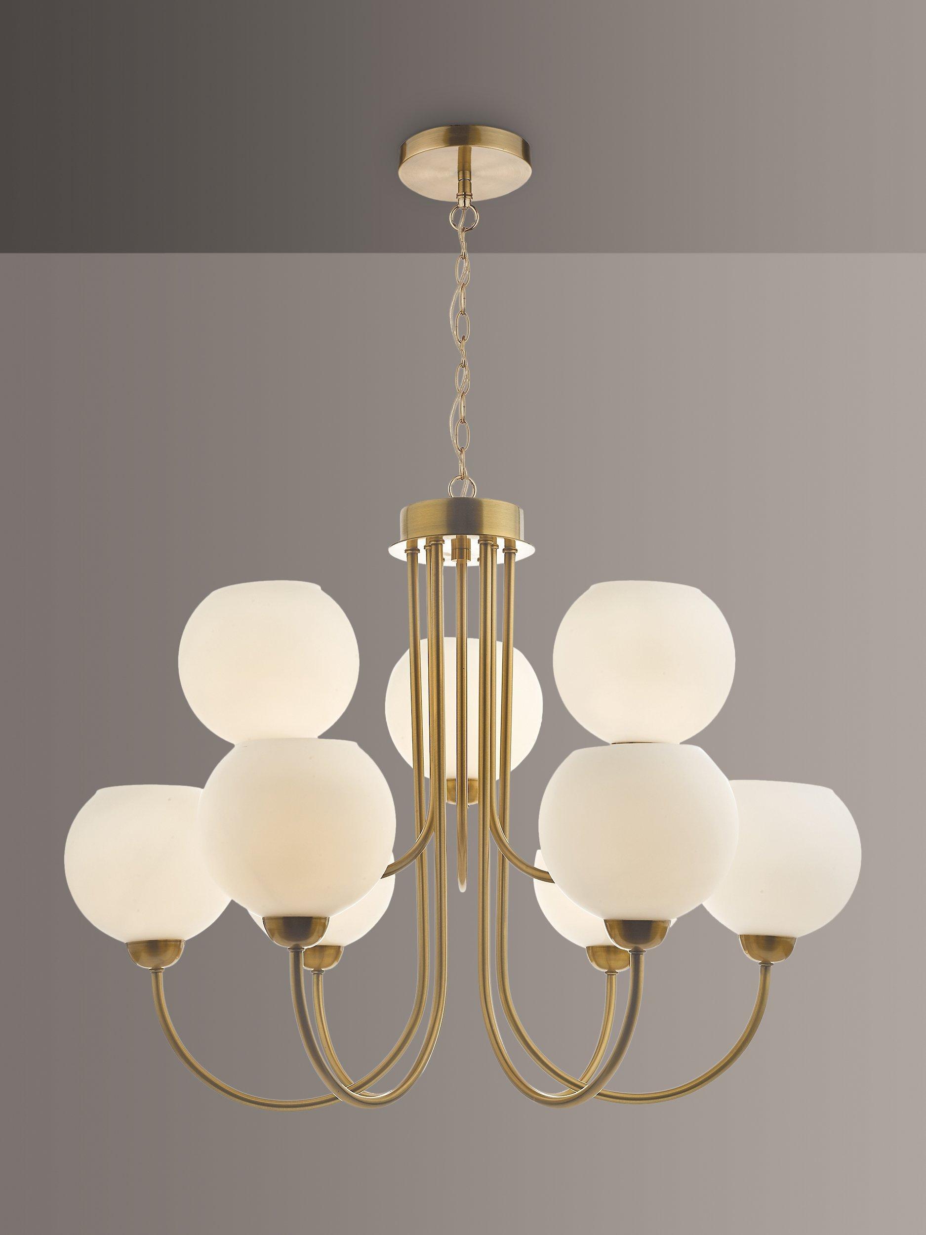 Där Indra Opal Glass Ceiling Light, Brass