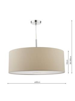 Där Ronda Large Pendant Ceiling Light - view 2, Ecru