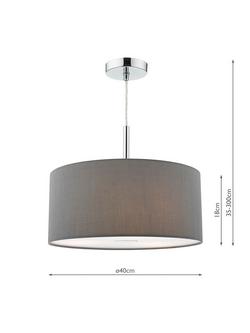 Där Ronda Medium Pendant Ceiling Light - view 2, Slate Grey