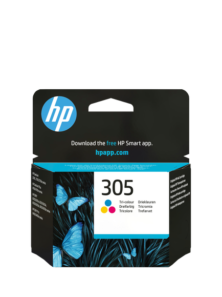 HP 305 Tri-Colour Original Ink Cartridge, Single, Instant Ink Compatible, Multi