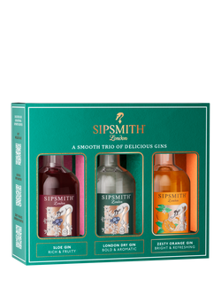 Sipsmith Gin Mini Gin Trio, 3x 5cl, Multi