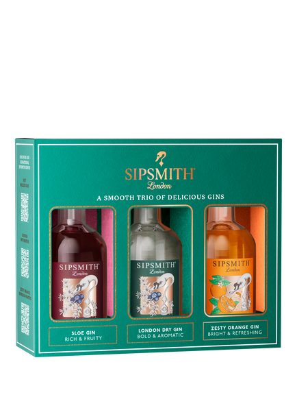 Sipsmith Gin Mini Gin Trio, 3x 5cl, Multi