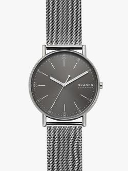 Skagen Men's Signatur Mesh Bracelet Strap Watch - view 2, Grey