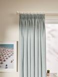 John Lewis Textured Weave Recycled Polyester Pair Blackout/Thermal Lined Pencil Pleat Curtains