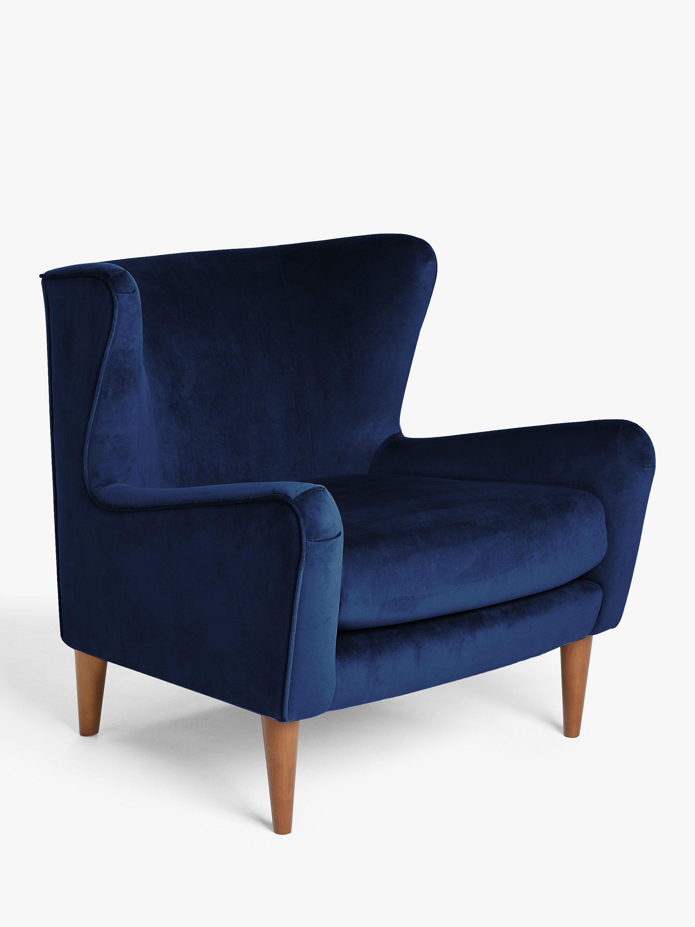 Keats Range, John Lewis + Swoon Keats Wingback Armchair, Caspian Blue Velvet