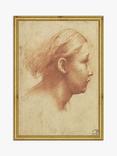 Brookpace Lascelles Raphael 'Parmagiano Drawing' Wood Framed Print, 26 x 18cm, Natural/Gold