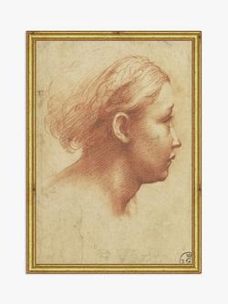 Brookpace Lascelles Raphael 'Parmagiano Drawing' Wood Framed Print, 26 x 18cm, Natural/Gold, Natural/Gold