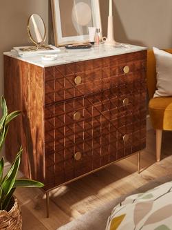 John Lewis Trinity Marble Bedroom Furniture, Brown