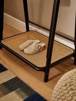 John Lewis Rattan Clothes Rail - view 2, Black