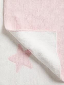 John Lewis Star Blanket, 100 x 75cm - view 2, Pink
