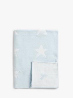 John Lewis Star Blanket, 100 x 75cm, Blue