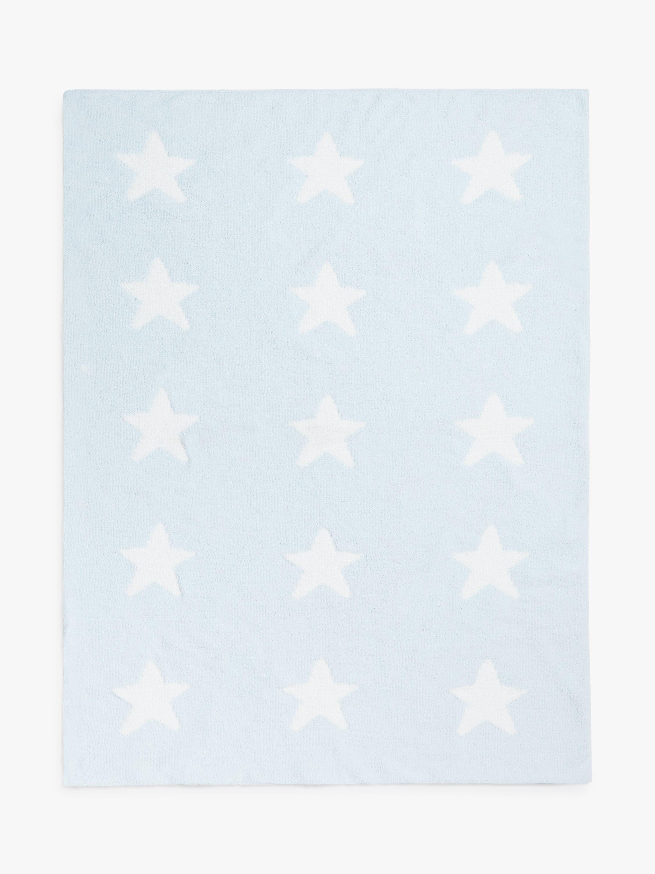 John Lewis ANYDAY Star Blanket 100 x 75cm Blue