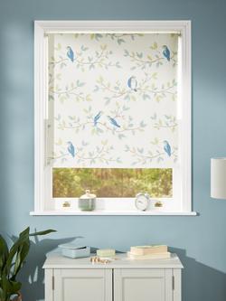 John Lewis Songbirds Blackout/Thermal Roller Blind, Greige - view 2, Greige