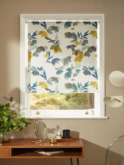 John Lewis Lenton Rose Blackout/Thermal Roller Blind, Citrine, Citrine