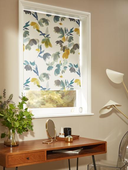John Lewis Lenton Rose Blackout/Thermal Roller Blind, Citrine - view 2, Citrine