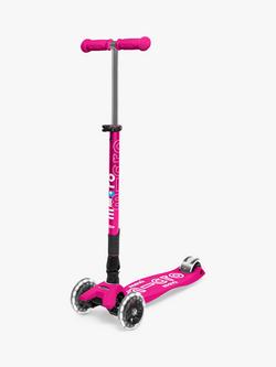 Micro Scooters Maxi Deluxe Foldable LED Scooter, Pink