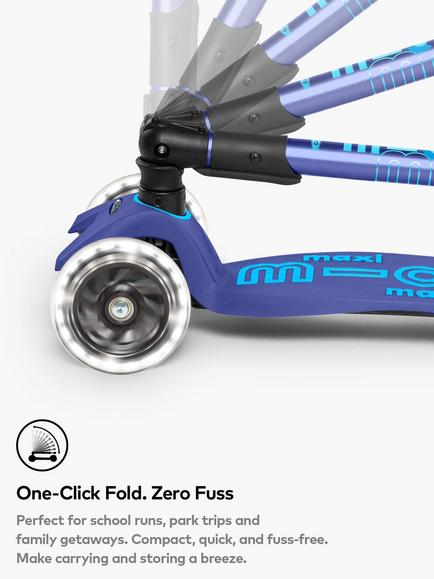 Micro Scooters Maxi Deluxe Foldable LED Scooter - view 2, Navy