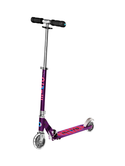 Micro Scooters Sprite Foldable LED Scooter, Purple Stripe