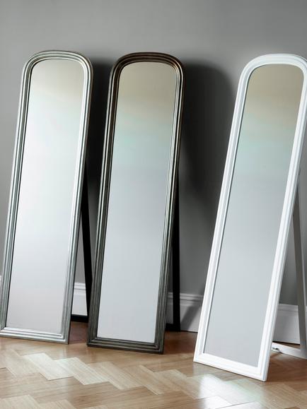 Gallery Direct Beck Cheval Mirror, 160 x 42cm, Brushed Brass - view 2, Brushed Brass