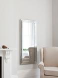 Gallery Direct Chambery Rectangular Bevelled Glass Leaner / Wall Mirror, 155 x 68.5cm, Pewter