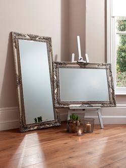Gallery Direct Hampshire Rectangular Decorative Frame Leaner / Wall Mirror, 170 x 84cm - view 2, Silver