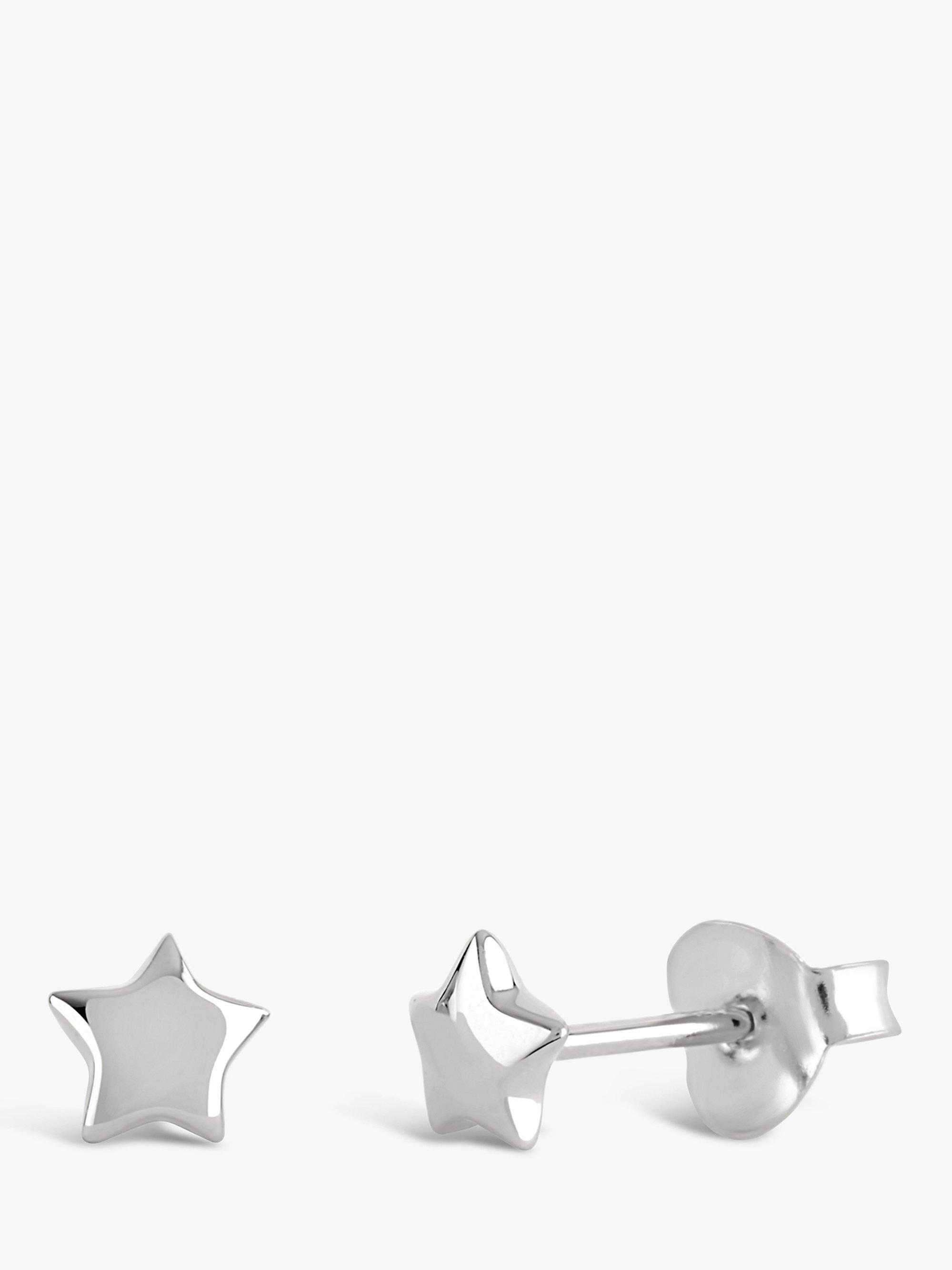 Dinny Hall Bijou Mini Star Stud Earrings, Silver