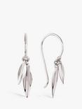 Dinny Hall Lotus Double Leaf Drop Earrings, Silver