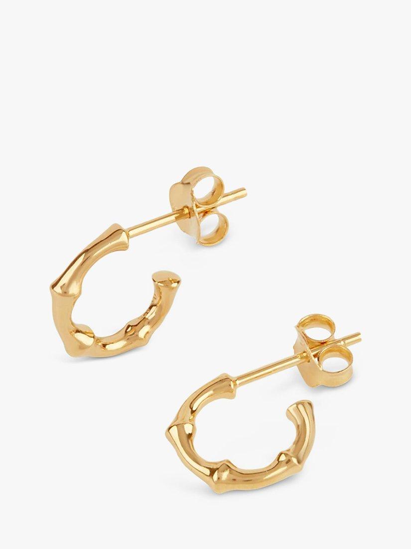 Dinny Hall Mini Bamboo Hoop Earrings, Gold