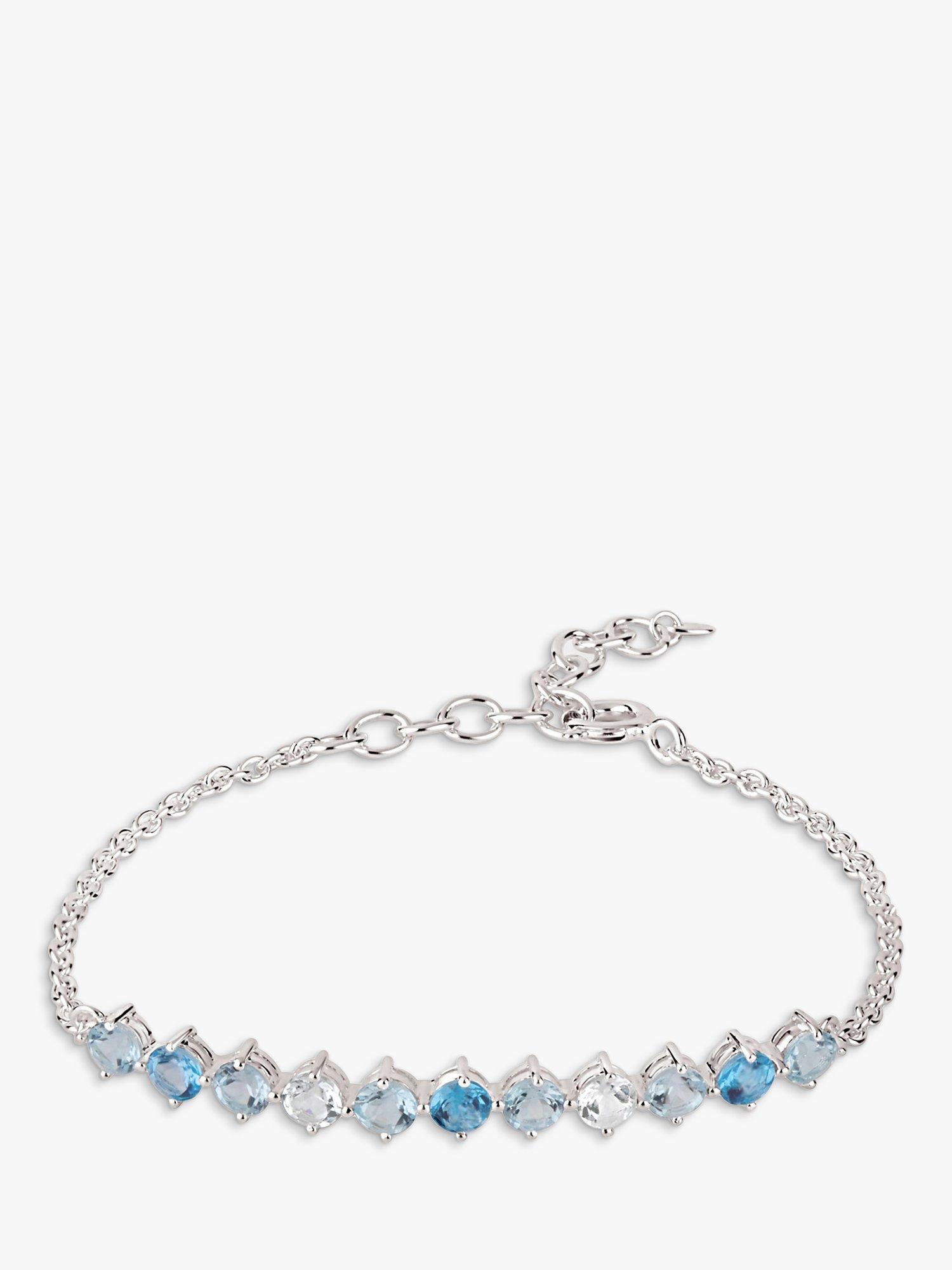 Product image 1 of 3, which shows Dinny Hall Gem Drop Topaz Bar Bracelet, Silver