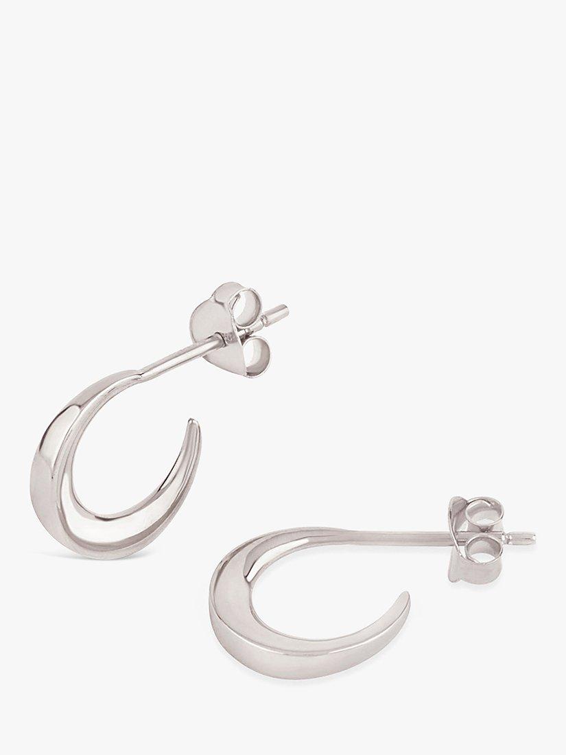 Dinny Hall Bijou Tapering Hoop Earrings, Silver