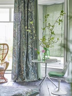 Designers Guild Uchiwa Furnishing Fabric - view 2, Teal