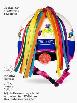 Micro Scooters Kids' Unicorn Bike/Scooter Safety Helmet - view 2, Multi